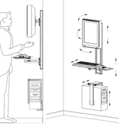 Wall Mounts for LCD Monitors & Keyboard & CPU